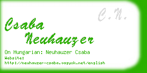 csaba neuhauzer business card